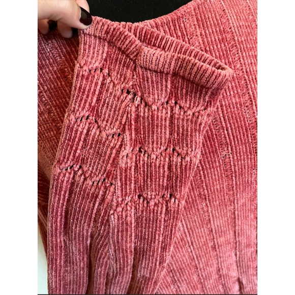 Vintage CLIO Sweater Distressed Mauve pink Sz M - Picture 6 of 7